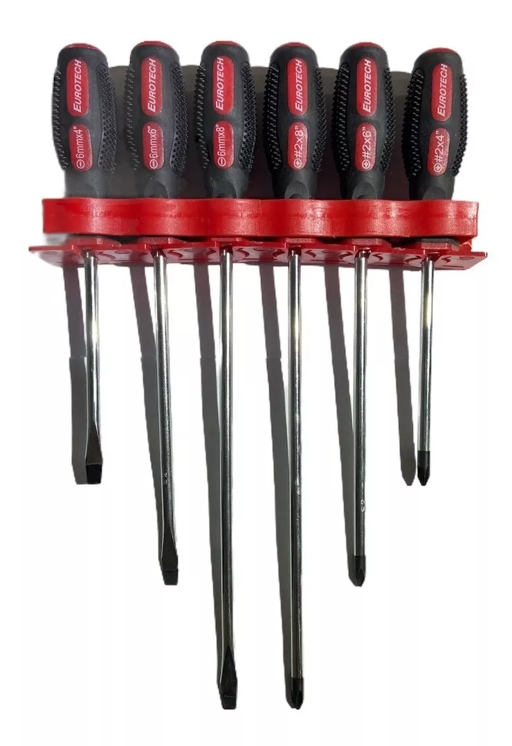 Juego Destornilladores Con Soporte 6pz
