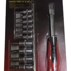 Juego Puntas Torx Mango 1/4 3/8 Destornillador