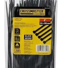 Precintos De Nylon X 100u Reforzados 9967618 3.6x150mm Negro