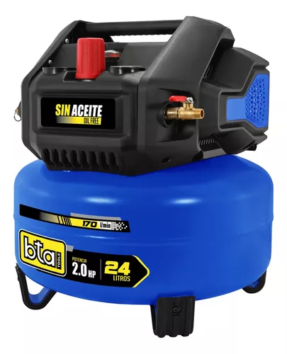 Compresor De Aire Sin Aceite 24lts 2hp Bta