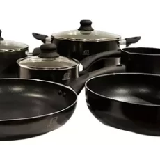 Set Batería De Cocina 9 Piezas Tapa Vidrio