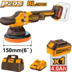 Pulidora LustraLijadora a Batería Inalámbrica 20V 150mm 6