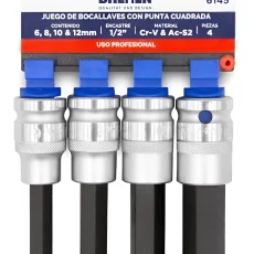Juego De Tubos Punta Cuadrada para Carter x4u 6-8-10-12mm