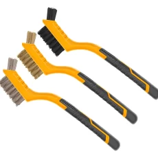 Set De 3 Piezas Cepillos Ingco Nylon/latón/alambre 7'' 180mm
