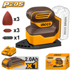 LIJADORA DE PALMA TRIANGULAR 20V +1 BATERIA 2AH +1 CARGADOR