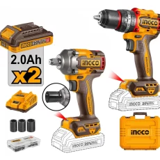 Atornillador Percutor Bateria + Llave de impacto