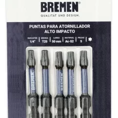 5 Puntas Torx T25 X 50mm