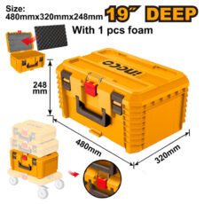 CAJA HERRAMIENTAS 19" APILABLE BROCHE PLASTICO