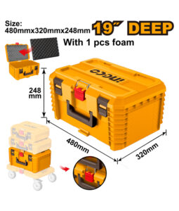 CAJA HERRAMIENTAS 19″ APILABLE BROCHE PLASTICO