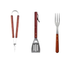 KIT ASADOR -FEMA-TENEDOR 39Cm-PALETA 40Cm-PINZA 42Cm