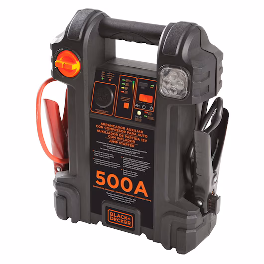 Arrancador Auxiliar para Auto con Compresor 500A