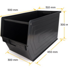 CAJON PLASTICO APILABLE 450X300X300