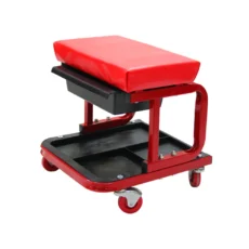 Asiento para Mecánico con Ruedas Rojo